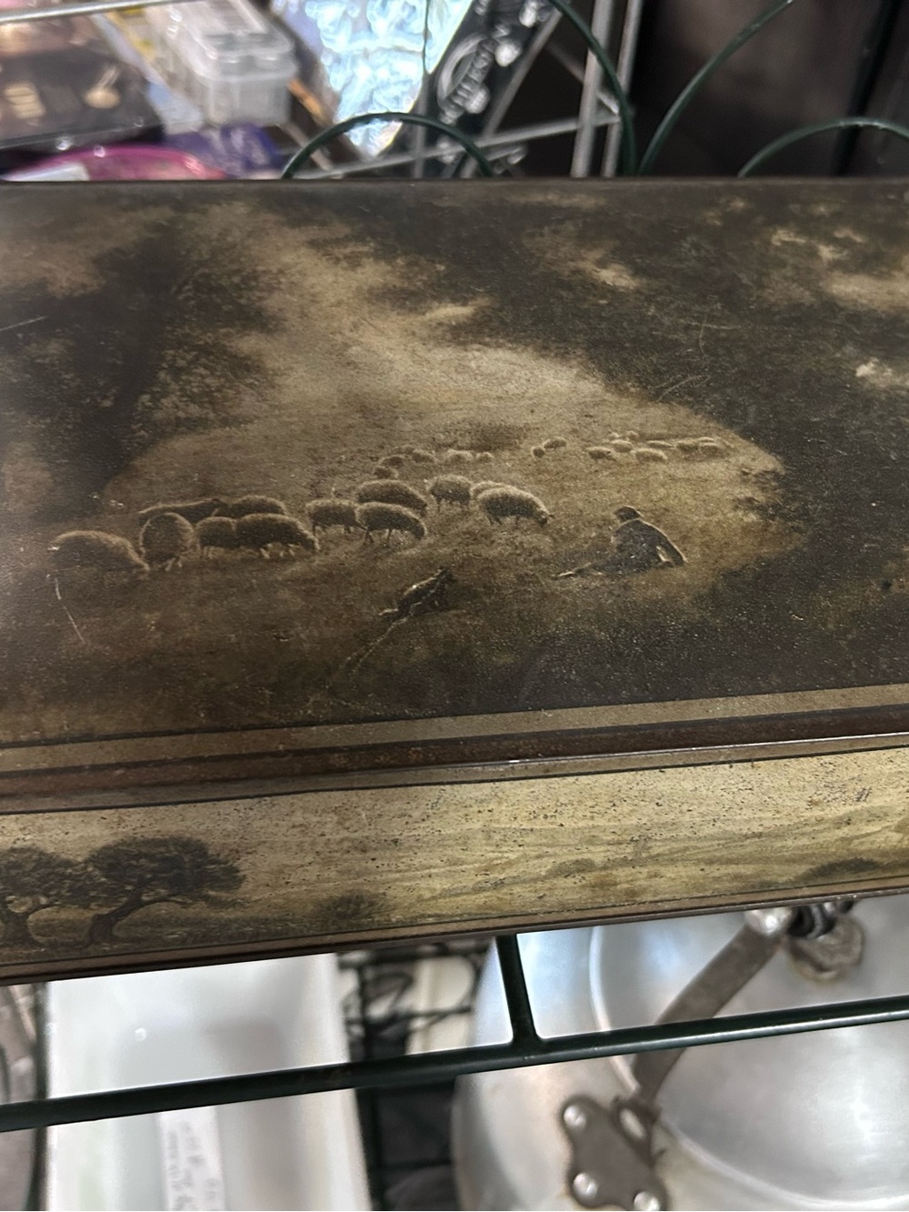 Biscuit box- Brown Finish